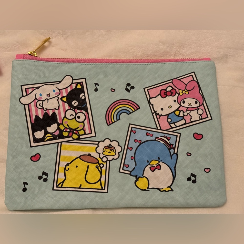 Light Green Hello Kitty and Friends Large Pencil Bag